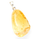 Citrine Tumbler Pendant natural stone S, AA quality, stone of abundance, success