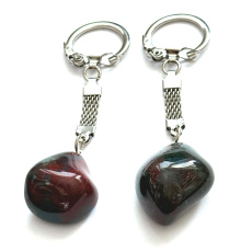 Bloodstone Troml pendant natural stone, approx. 10 cm