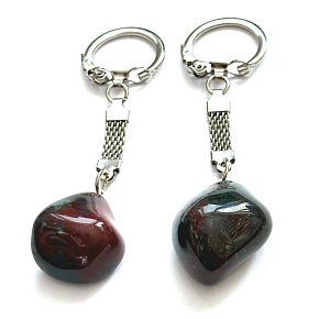 Bloodstone Troml pendant natural stone, approx. 10 cm