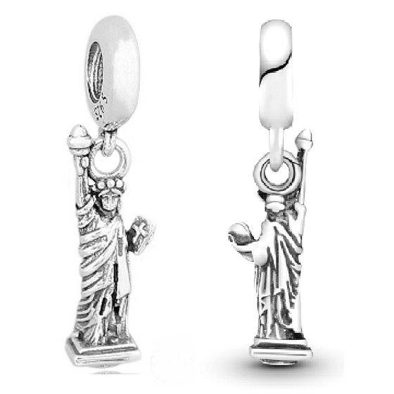 Sterling silver 925 USA - Statue of Liberty, travel bracelet pendant