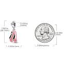 Charm Sterling silver 925 Chic style - pink ballerinas - ballet, pendant for bracelet interests