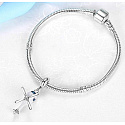 Charm Sterling silver 925 Helicopter, travel bracelet pendant