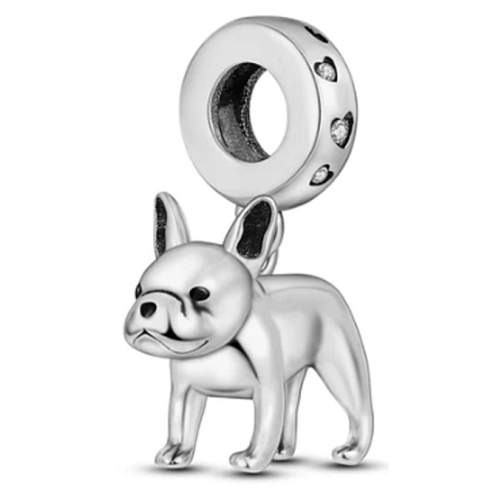 Charm Sterling Silver 925 Dog - French Bulldog, Animal Bracelet Pendant