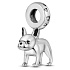 Charm Sterling Silver 925 Dog - French Bulldog, Animal Bracelet Pendant