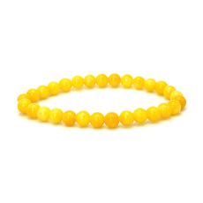 Aventurine yellow bracelet elastic natural stone, ball 6 mm / 16 - 17 cm, lucky stone