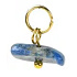 Sodalite – mini pendant made of natural stone approx. 0.8–1.2 cm, gold finish | Talisman of calm and self-expression