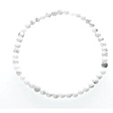 Magnesite / Howlite bracelet elastic natural stone, ball 4 mm / 19 cm, cleansing stone
