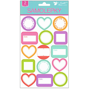 Colored labeling stickers 2 sheets 21 x 14 cm