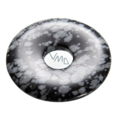 Obsidian flake Donut natural stone 30 mm, rescue stone Obsidian flake Donut natural stone 30 mm, rescue stone