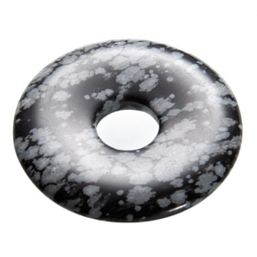 Obsidian flake Donut natural stone 30 mm, rescue stone Obsidian flake Donut natural stone 30 mm, rescue stone