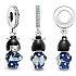 Sterling Silver 925 Japanese Doll, Theater of Life, travel bracelet pendant