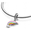 Charm Sterling silver 925 Rainbow, bracelet pendant symbol