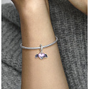 Charm Sterling silver 925 Vampire heart with wings, Vampire, Halloween bracelet pendant