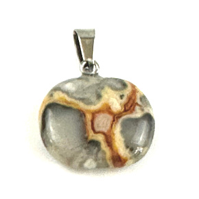 Crazy Agate Apple of Knowledge pendant natural stone 1.5 cm, brings success into life
