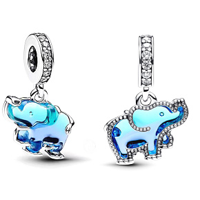 Charm Sterling silver 925 Impressive elephant, animal bracelet pendant Charm Sterling silver 925 Impressive elephant, animal bracelet pendant