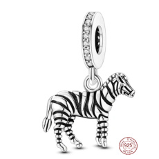 Charm Sterling Silver 925 Zebra Horse in Pajamas, Animal Bracelet Pendant Charm Sterling Silver 925 Zebra Horse in Pajamas, Animal Bracelet Pendant