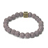 Lava soft purple with royal mantra Om, bracelet elastic natural stone, ball 8 mm / 16-17 cm, born of the four elements