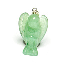 Aventurine green Angel guardian pendant natural stone hand cut 2,5 cm 1 piece, lucky stone