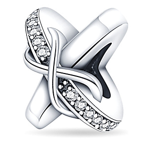 Sterling silver 925 Infinity bead bracelet symbol