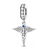 Charm Sterling silver 925 Graduation - Aesculapius staff - emblem of doctors and pharmacists, Graduate pendant on a bracelet job