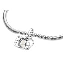 Charm Sterling silver 925 Friend for two cats 2in1, friendship bracelet pendant