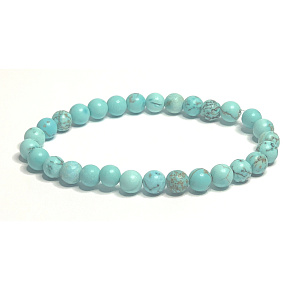 Tyrkenite matte bracelet elastic natural stone, ball 6 mm / 16 - 17 cm, stone of young people, looking for a life goal Tyrkenite matte bracelet elastic natural stone, ball 6 mm / 16 - 17 cm, stone of young people, looking for a life goal