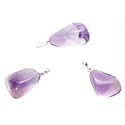 Amethyst Brazil Tumbler pendant natural stone, 2,2-3 cm, 1 piece, AAA quality, stone of kings and bishops