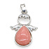 Avanturine pink Angel guardian pendant natural stone 3,5 x 2,5 mm, stone of happiness and prosperity