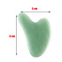 Chalcedony green Gua Sha reduces wrinkles, swelling, improves skin elasticity 5 x 8 cm, stone of love, joy