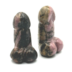 Rhodonite Penis for happiness, natural stone for standing about 3 cm, great healer of hearts