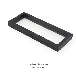 3D universal plastic frame with foil, black 9 x 23 cm