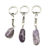 Amethyst Lavender Malawi keychain pendant natural stone approx. 10 cm 1 piece, , stone of kings and bishops