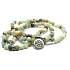 108 Mala Amazonite + Lotus necklace meditation jewelry, natural stone, ball 6 mm