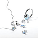 Charm Sterling Silver 925 Luminous Disney Cinderella Murano Glass, Bead for Bracelet Movie