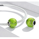 Charm Sterling silver 925 Tennis ball, bead on bracelet sport