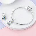 Charm Sterling silver 925 Ancient Egyptian cat, travel bracelet pendant