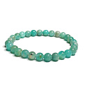 Amazonite bracelet elastic natural stone, ball 6 mm / 16 - 17 cm, stone of hope