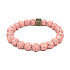 Lava pink with royal mantra Om, bracelet elastic natural stone, ball 8 mm / 16-17 cm, born of the four elements