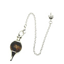 Tiger eye pendulum natural stone for dowsing, divination round bead 2 cm x 4 cm, stone of the sun and earth, brings luck and wealth