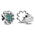 Charm Sterling silver 925 Four-leaf clover split, 2in1 bead on lucky bracelet