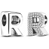Sterling silver 925 Alphabet letter R, bead for bracelet