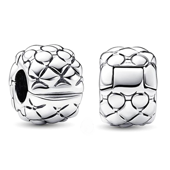 Charm Sterling silver 925 Studs stopper, clip bead on lucky bracelet