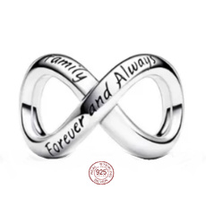 Charm Sterling silver 925 Infinity Infinity, bead on bracelet family