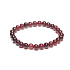 Garnet red elastic bracelet, ball 6 mm / 16 - 17 cm, stone of fire, love