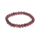 Garnet red elastic bracelet, ball 6 mm / 16 - 17 cm, stone of fire, love