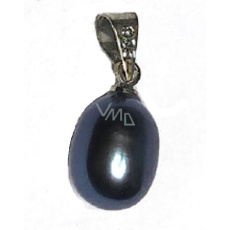 Pearl black pendant natural 1,1 cm 1 piece, symbol of femininity, brings admiration