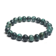 Jade African bracelet elastic natural stone, ball 8 mm / 16 - 17 cm
