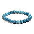 Larimar bracelet elastic natural stone, ball 8 mm / 16-17 cm, stone of mythical Atlantis