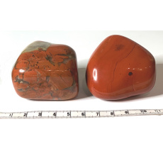 Jasper red Tumbled natural stone 100 - 160 g, 1 piece, full care stone