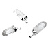 Crystal spike in metal pendant natural stone 3,5 - 4,5 cm 1 piece, stone stones